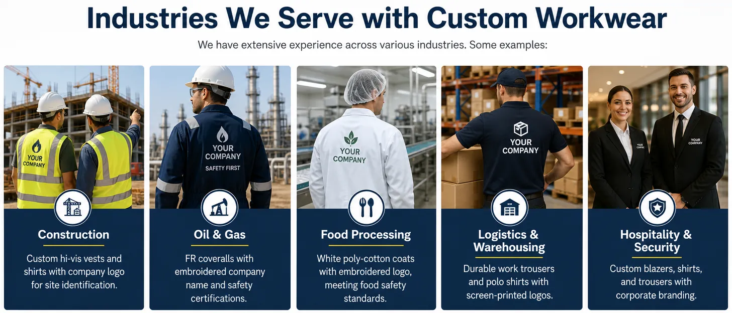 Industries We Serve with Custom Workwear