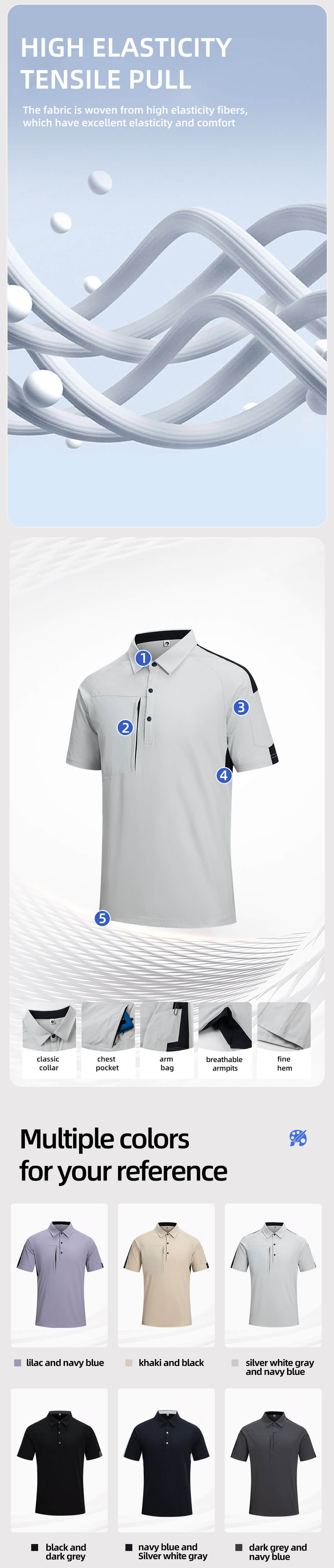 Quick-drying moisture-wicking workwear T-shirt NS-M080_02