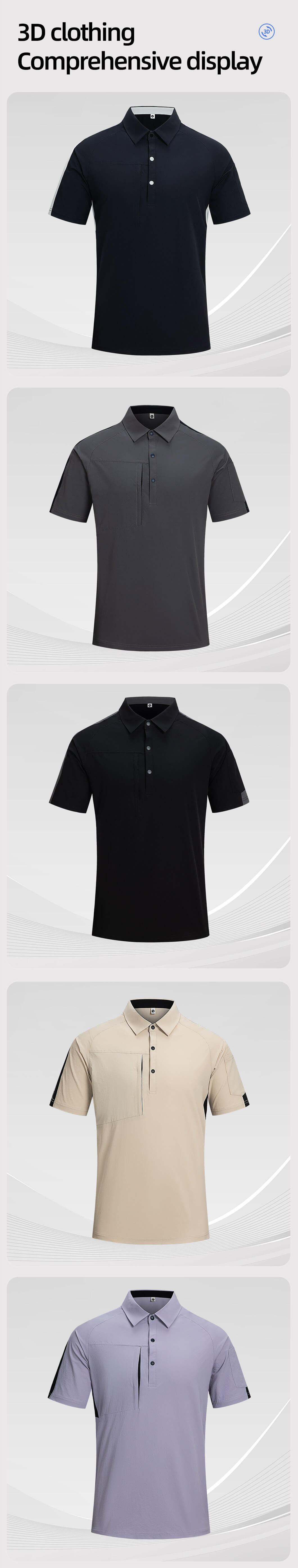Quick-drying moisture-wicking workwear T-shirt NS-M080_03