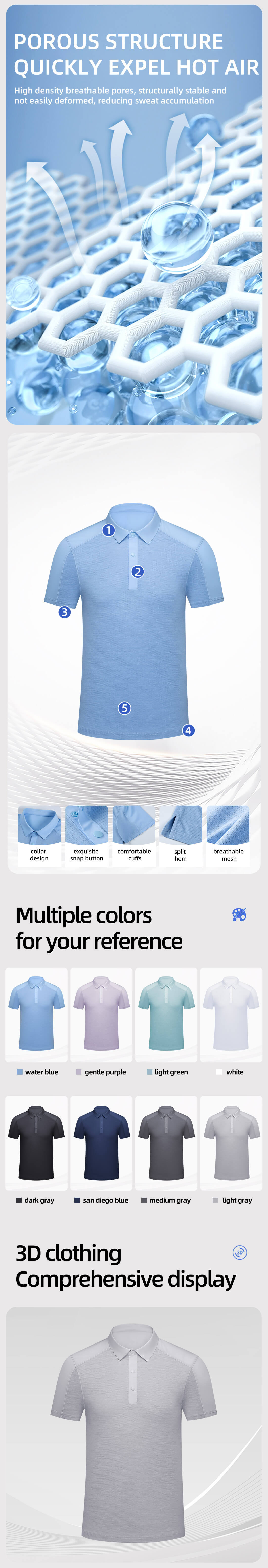 Quick-drying sweat-wicking work POLO SK-8088