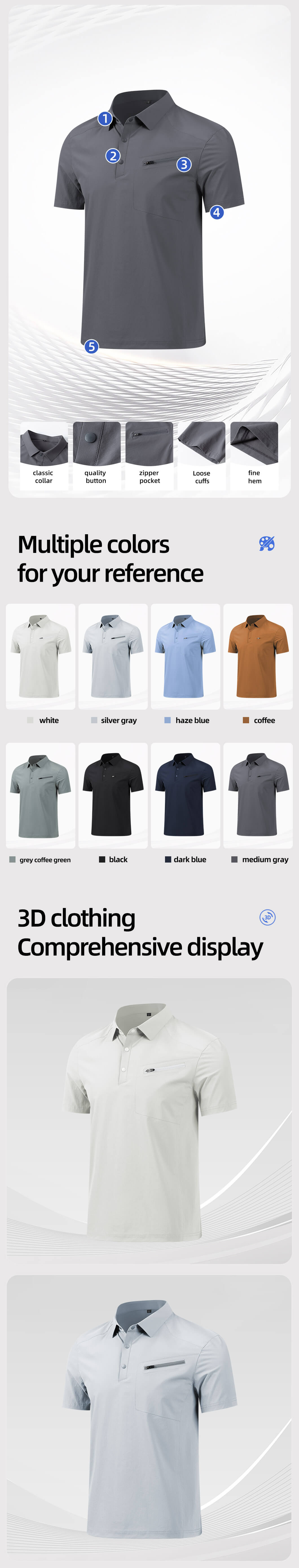High-quality laminated YKK work T-shirt SK-8089_02