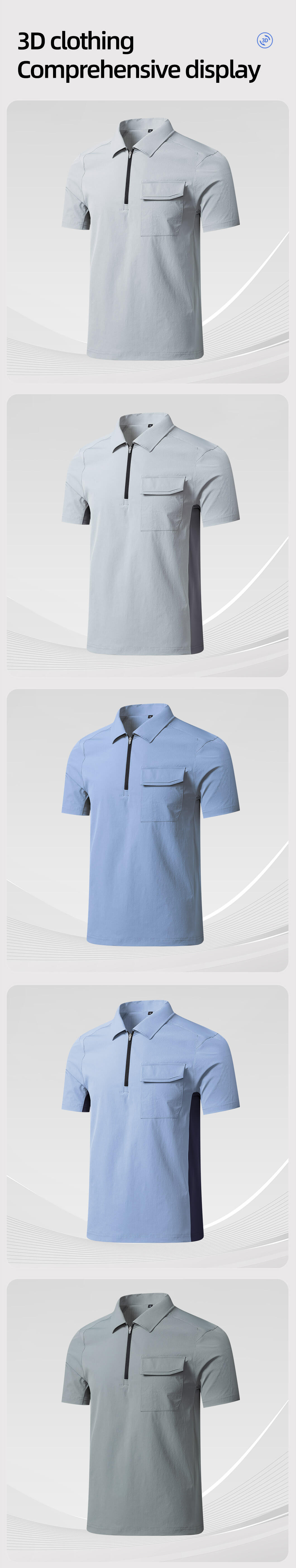 SK-8091_03 Stretch quick-drying workwear T-shirt