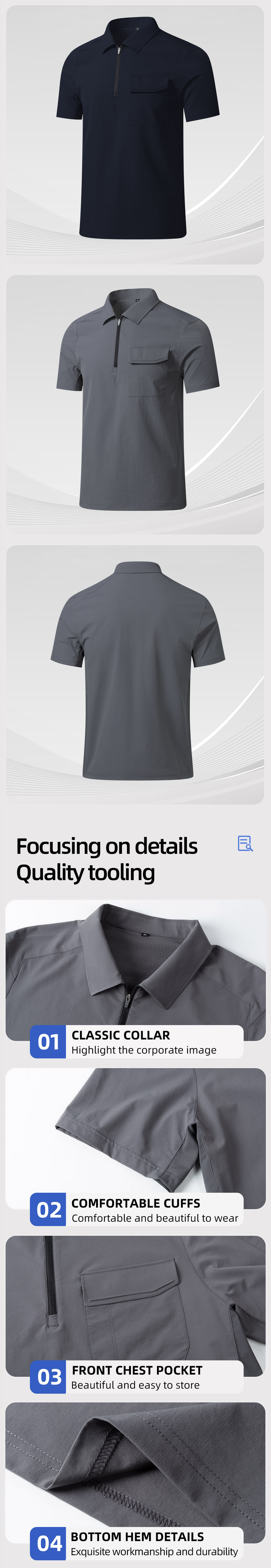 SK-8091_04 Stretch quick-drying workwear T-shirt