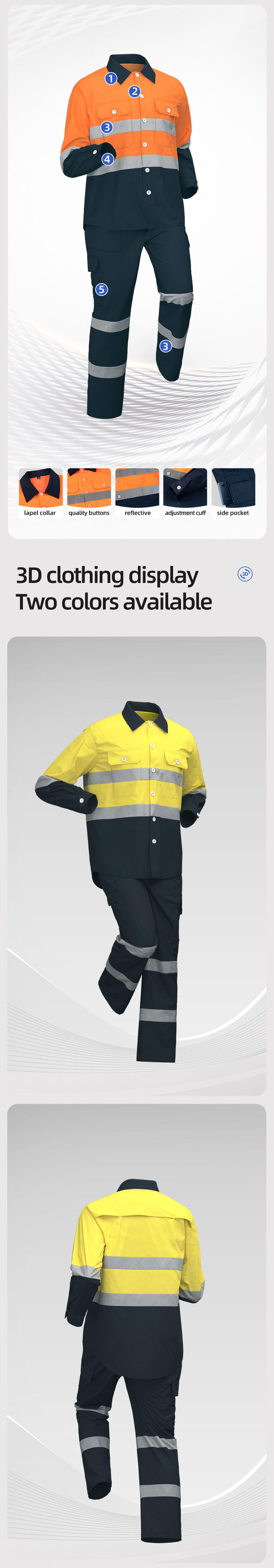 Summer thin breathable mesh high visibility work clothes