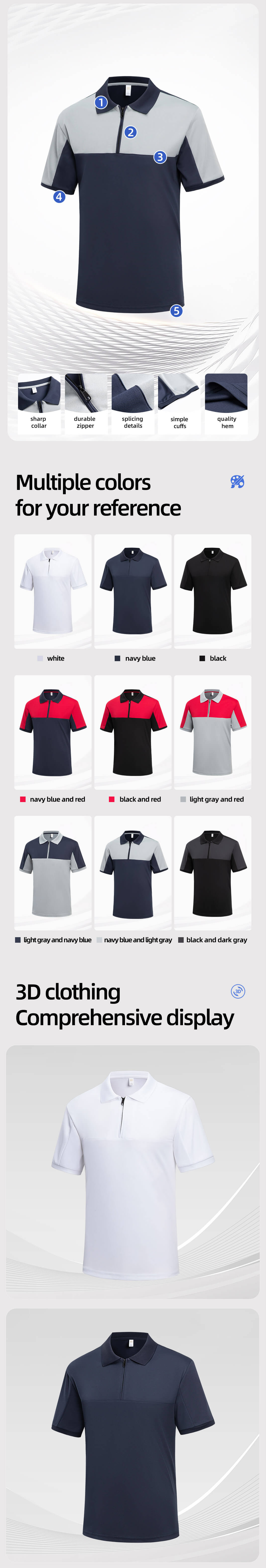 Quick-drying mesh work T-shirt YJ-1101T