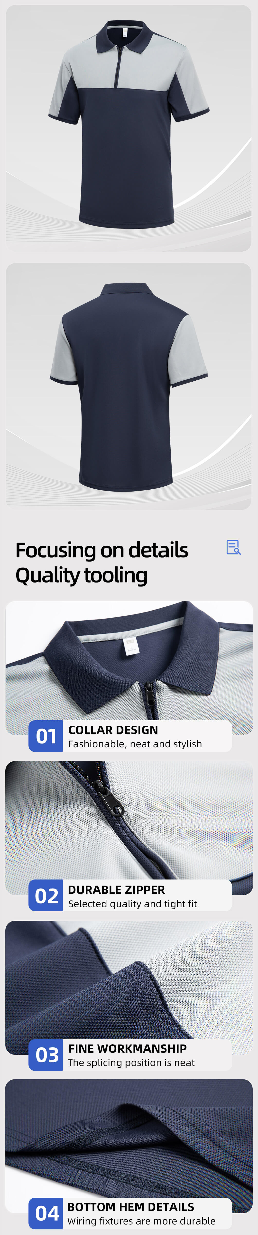 Quick-drying mesh work T-shirt YJ-1101T