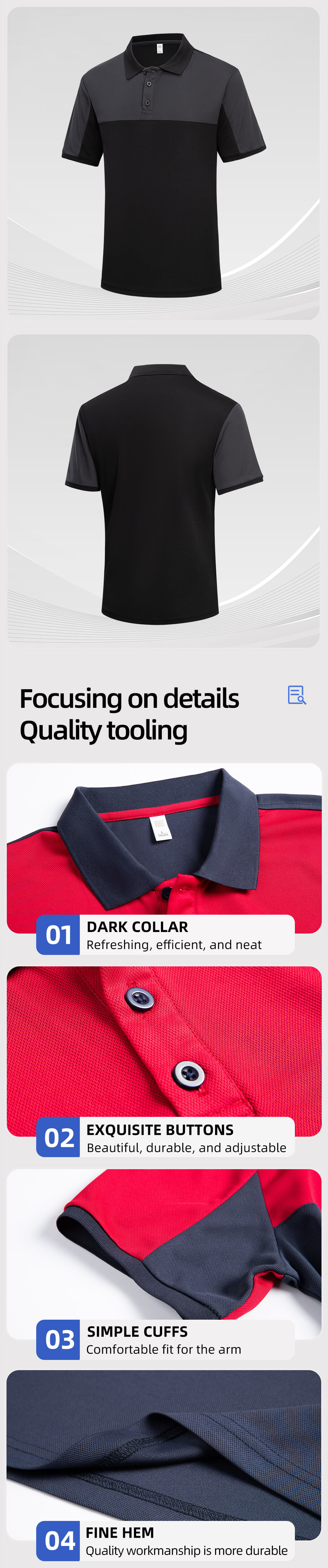 Breathable quick-drying work T-shirt YJ-1102T