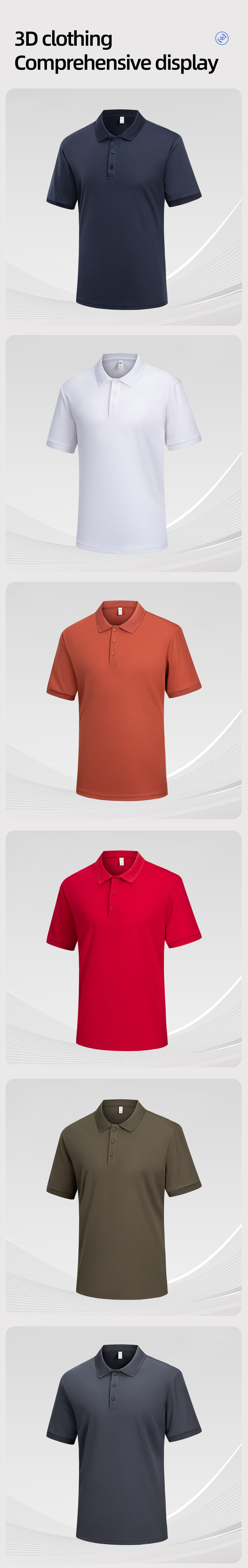 Breathable quick-drying solid color work T-shirt YJ-1103T