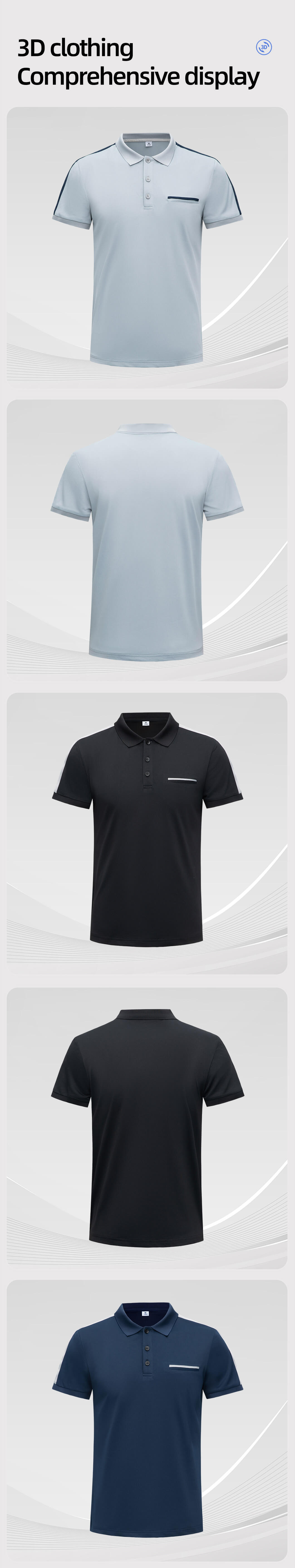 Stand collar quick-drying work T-shirt YJ-1189T
