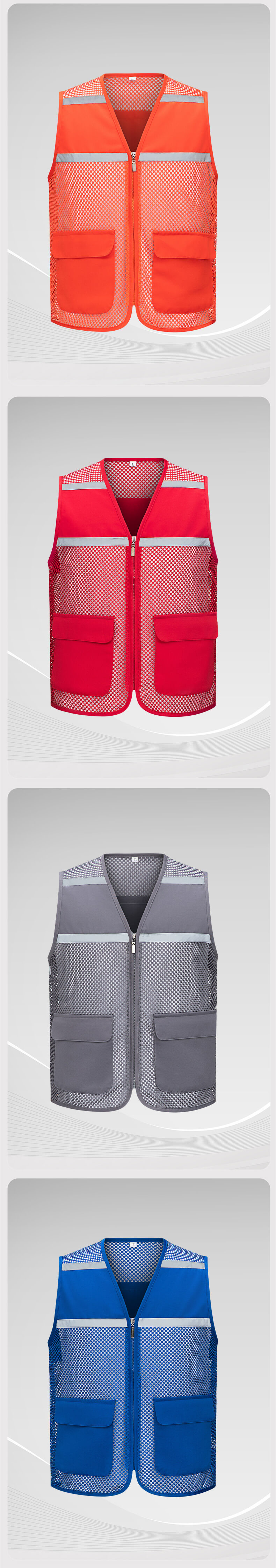 YJ-9008 High Visibility Reflective Mesh Work Vest