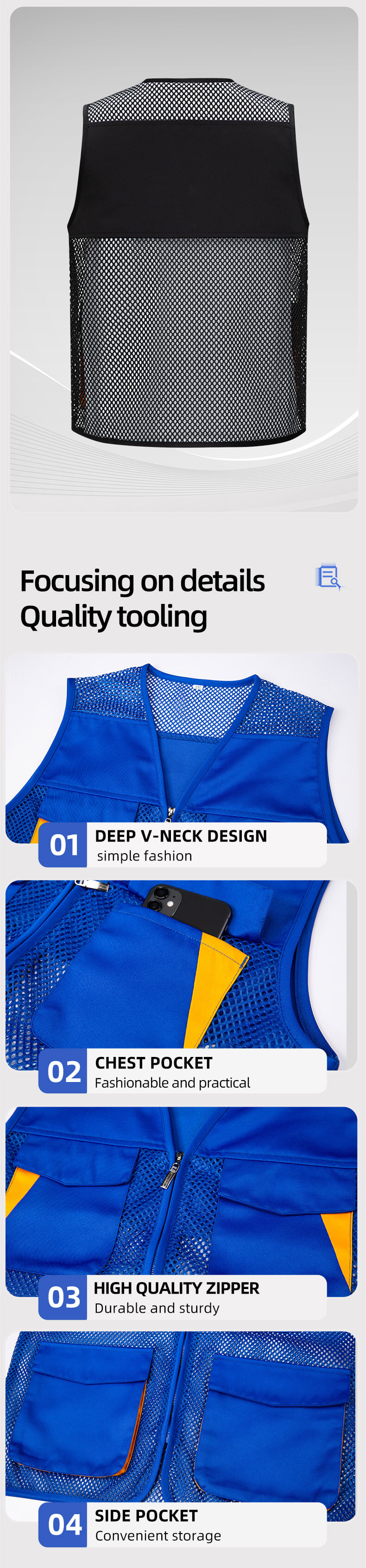 YJ-9009 Professional Mesh Work Vest