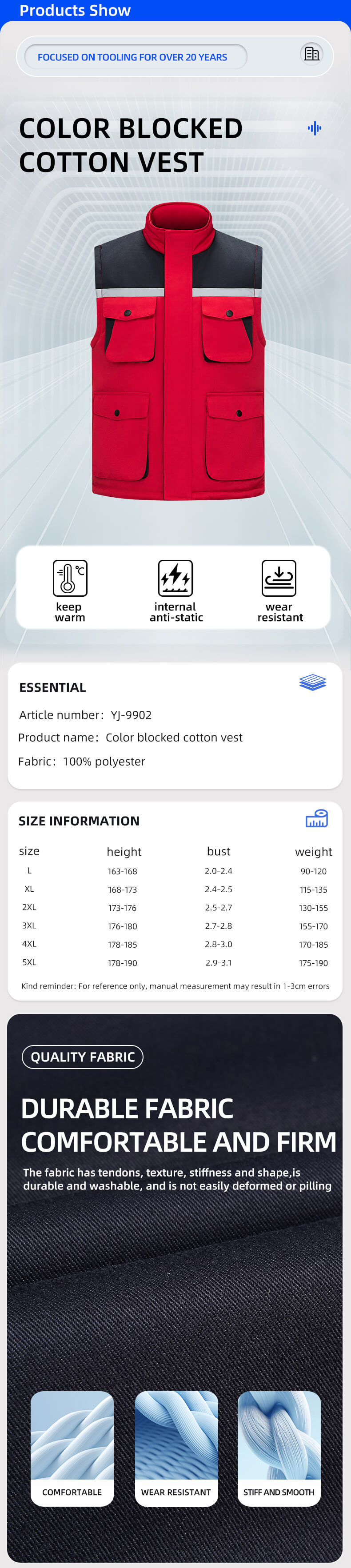 High Visibility Anti-Static Winter Vest