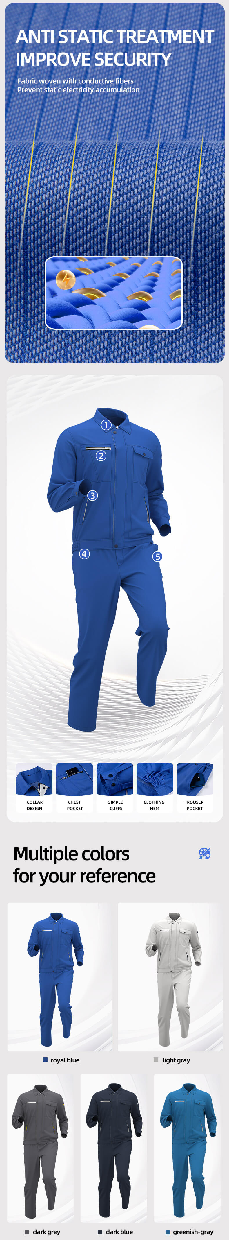 dl235-high-quality-workwear-suit-material-collar-zipper-pockets-and-other-details