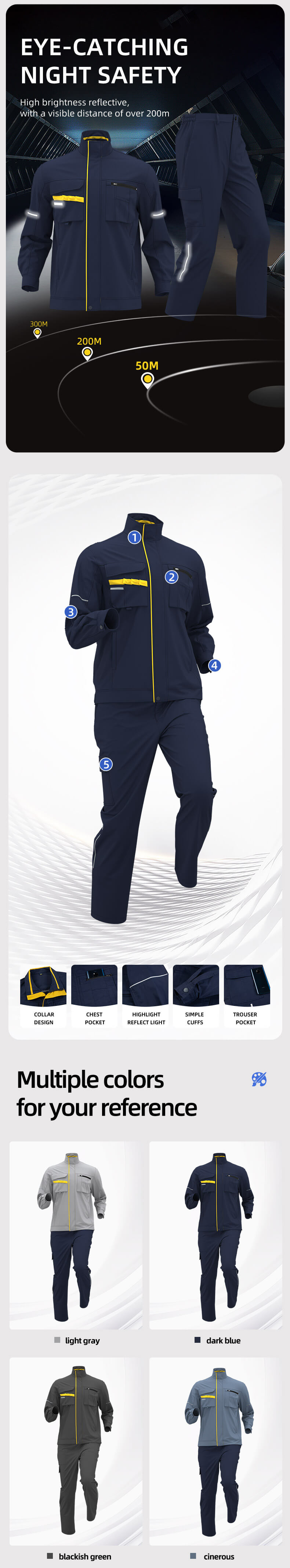 dm2316-workwear-set-material-collar-zipper-pockets-and-other-details