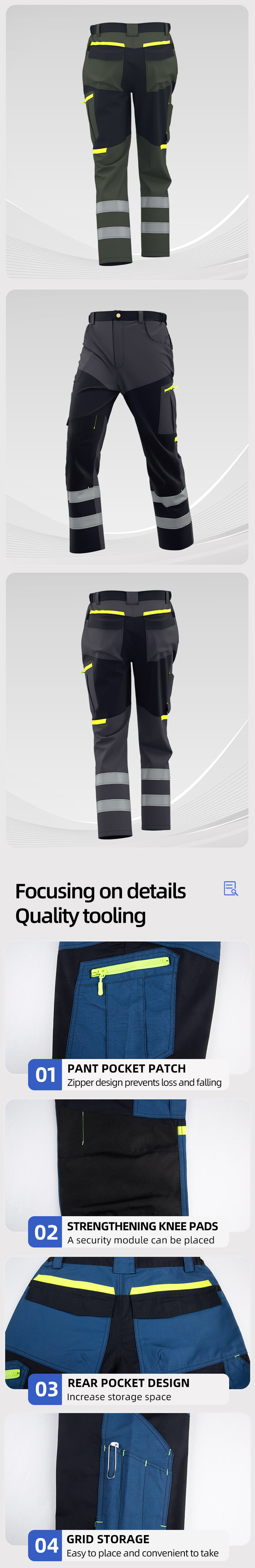 introduction-to-wd252-work-pants-materials-collars-zippers-pockets-and-other-parts