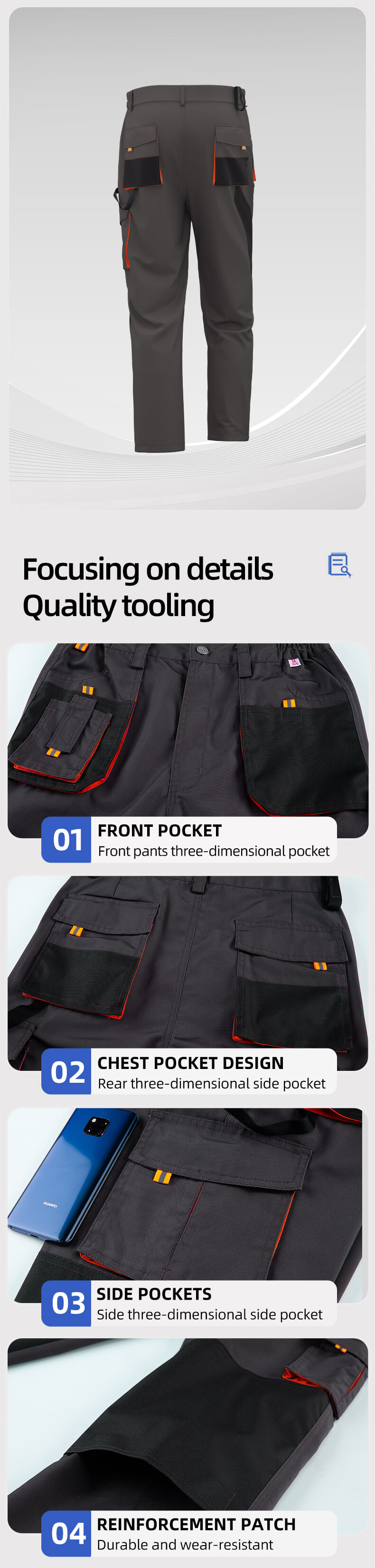 wd2118-Work-pants-back-and-parts-details-introduction