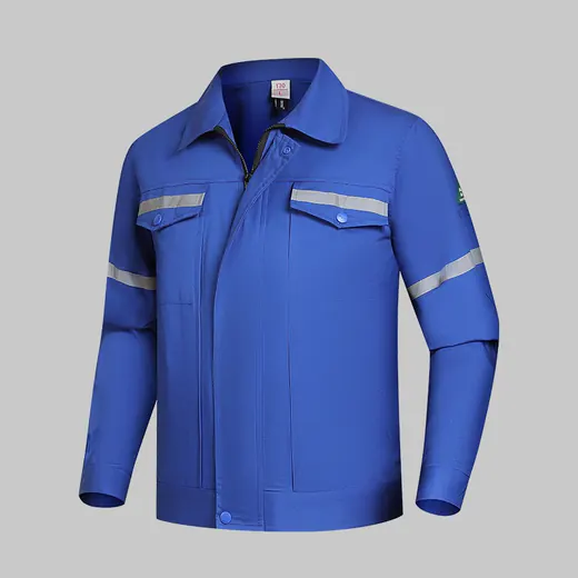 Summer pure cotton reflective work jacket QM2091X-1