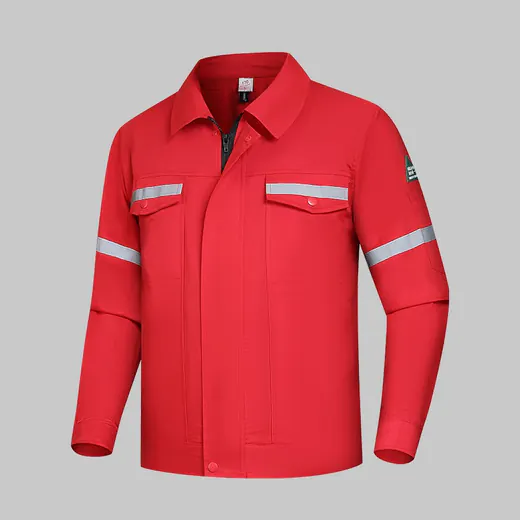 Summer pure cotton reflective work jacket QM2091X-2