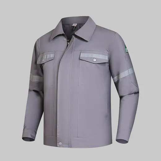 Summer pure cotton reflective work jacket QM2091X-3