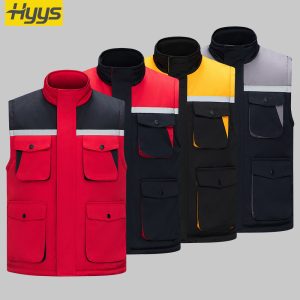 winter high visibility anti static work vest