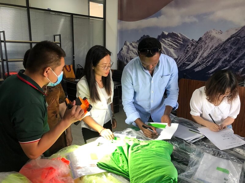 Indian customers come to the factory