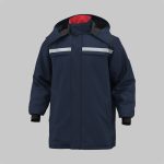 Polyester warm medium to long workwear jacket DM13-10ZC