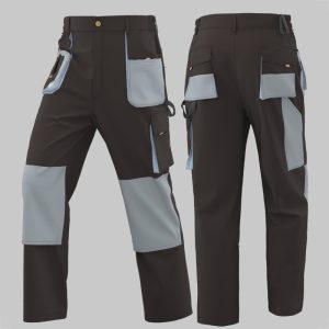 Imitation cotton brushed multi pocket Oxford reinforced work pants 100% polyester fiber moisture wicking imitation cotton brushed canvas 21/21 72/40 Oxford Booker weight 240g
