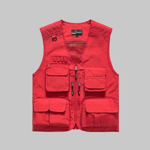 YJ-9017 spring/summer three dimensional pocket mesh vest (detachable back)