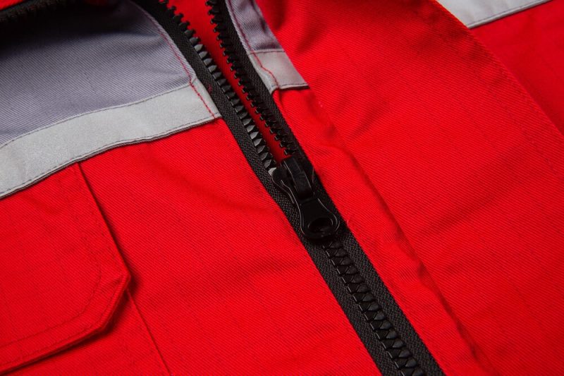 Colorblock large pocket high-visibility anti-static protective clothing suit - Image 2