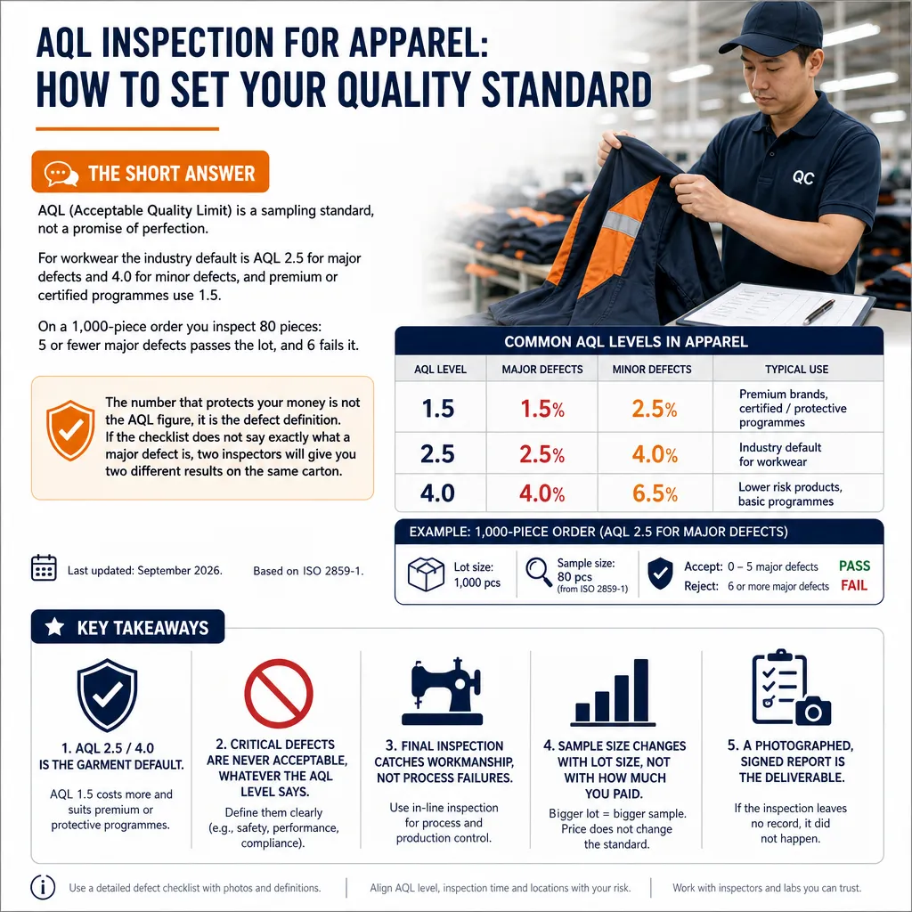 aql inspection for apparel