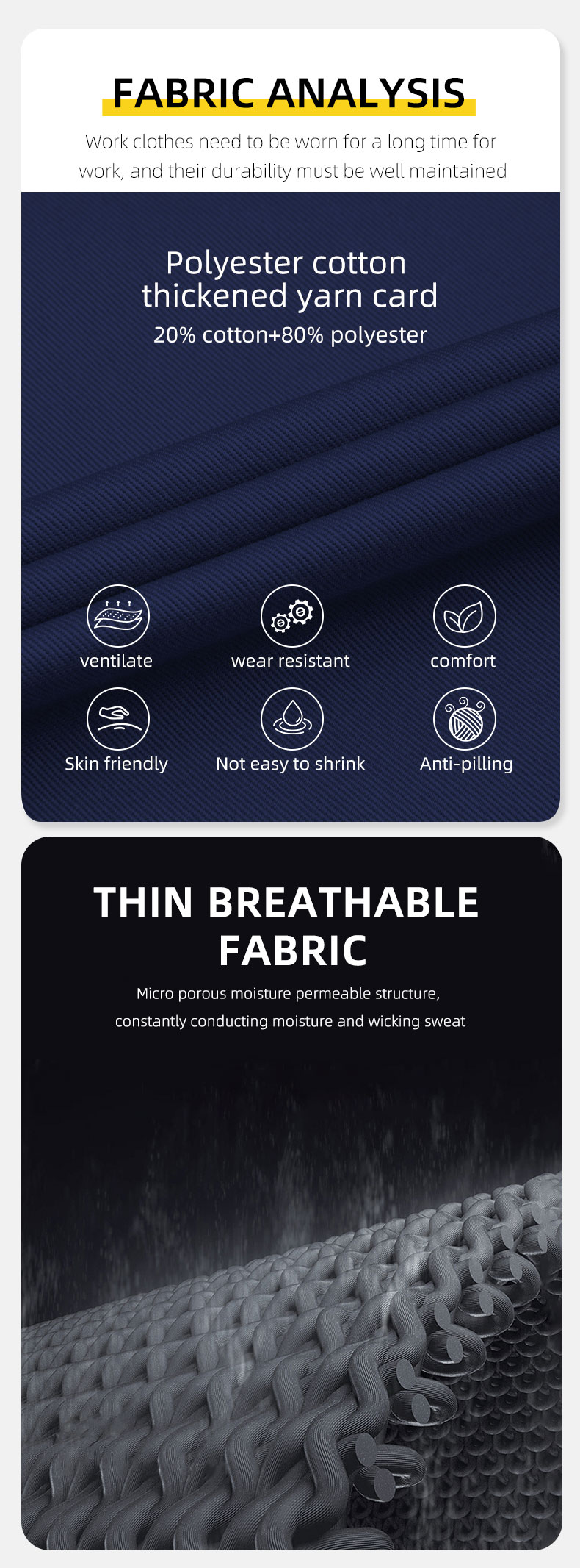 dm078 Polyester-cotton work clothes Detailed introduction 02