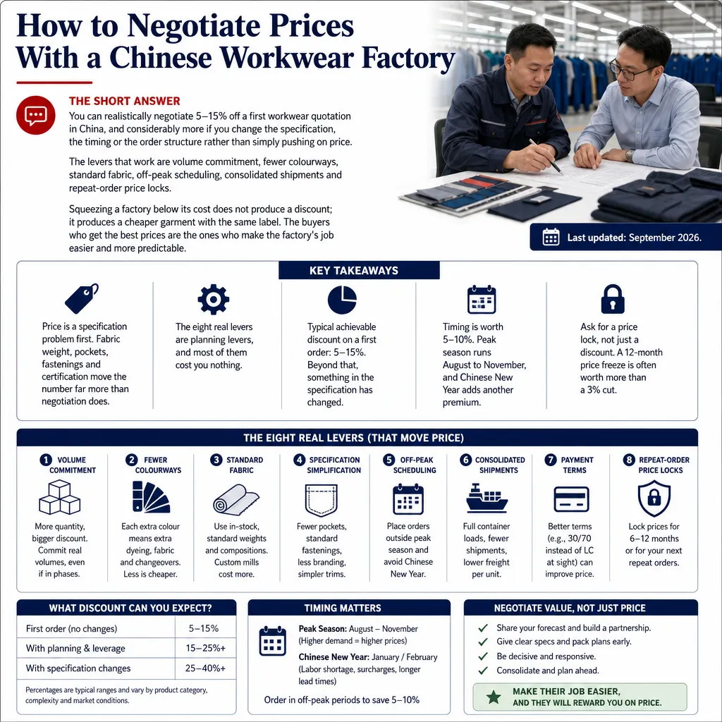 How to Negotiate Prices With a Chinese Workwear Factory