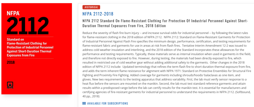 NFPA 2112