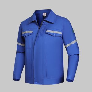 summer long sleeved cotton work clothes with multiple reflective stripes (qm2091x)
