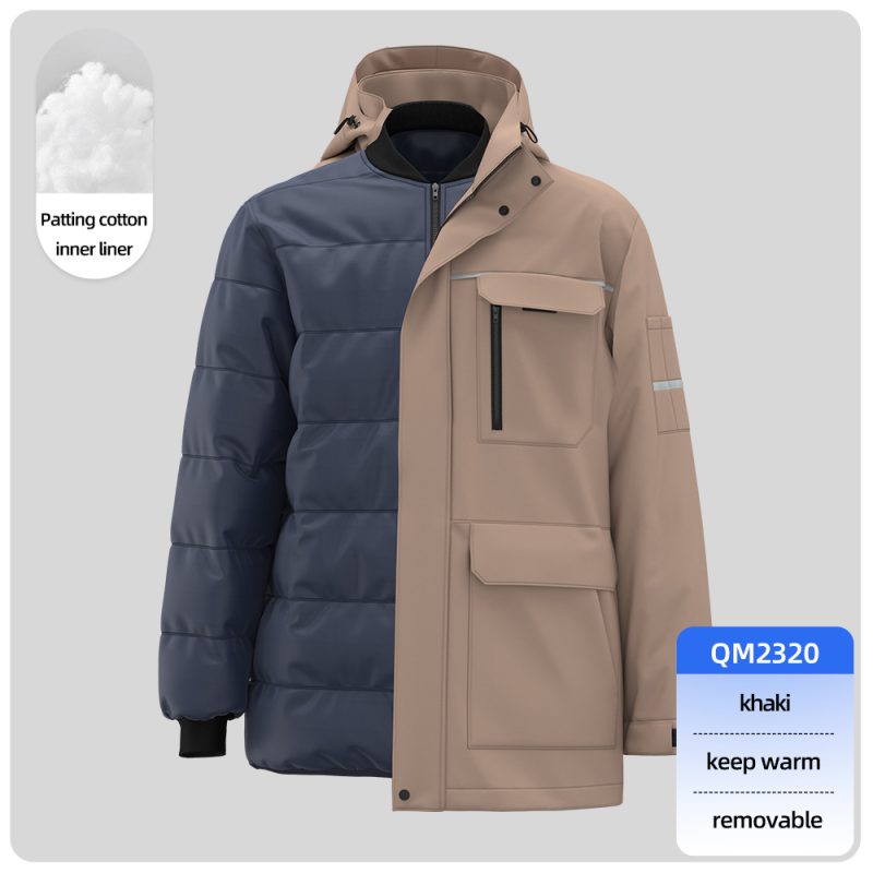 winter 100% cotton detachable fashion jacket