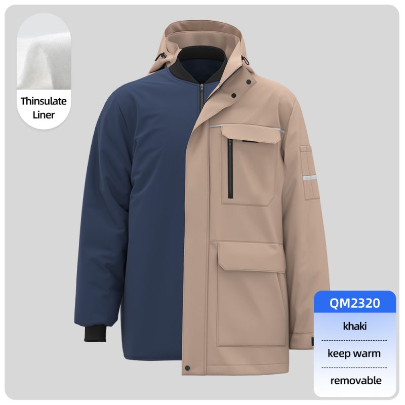 winter 100% cotton detachable fashion jacket