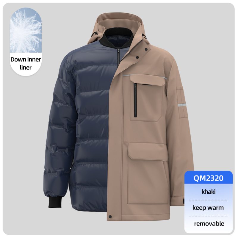 winter 100% cotton detachable fashion jacket