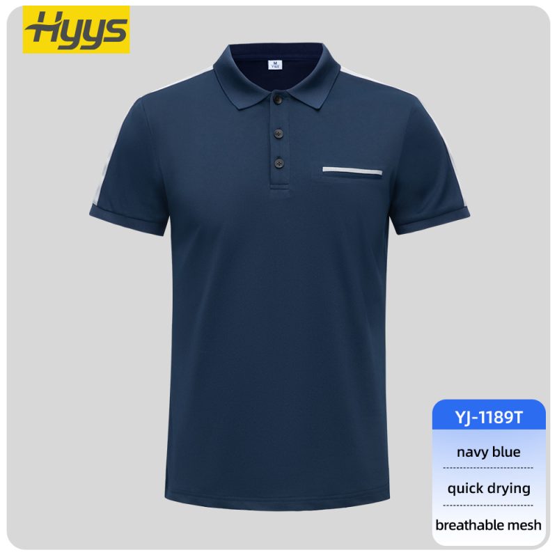 Stand collar quick-drying work T-shirt YJ-1189T