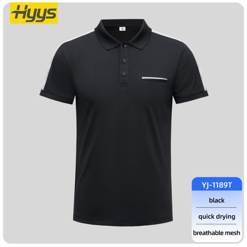 Stand collar quick-drying work T-shirt YJ-1189T