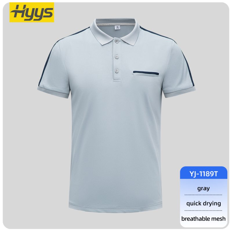 Stand collar quick-drying work T-shirt YJ-1189T