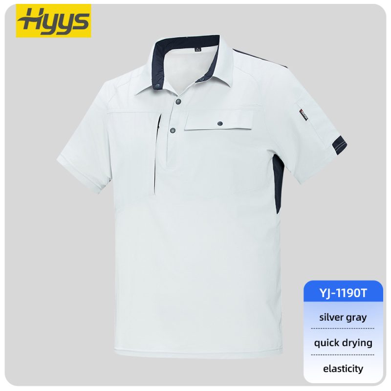 YJ-1190T quick drying short sleeved work t shirt set