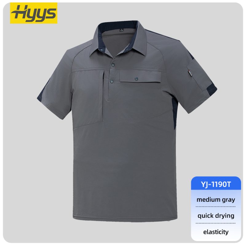 YJ-1190T quick drying short sleeved work t shirt set