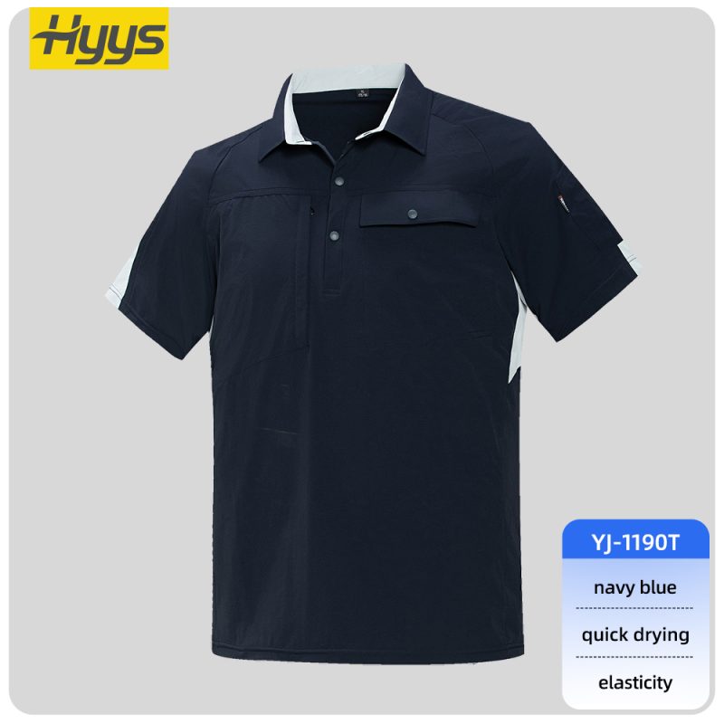YJ-1190T quick drying short sleeved work t shirt set