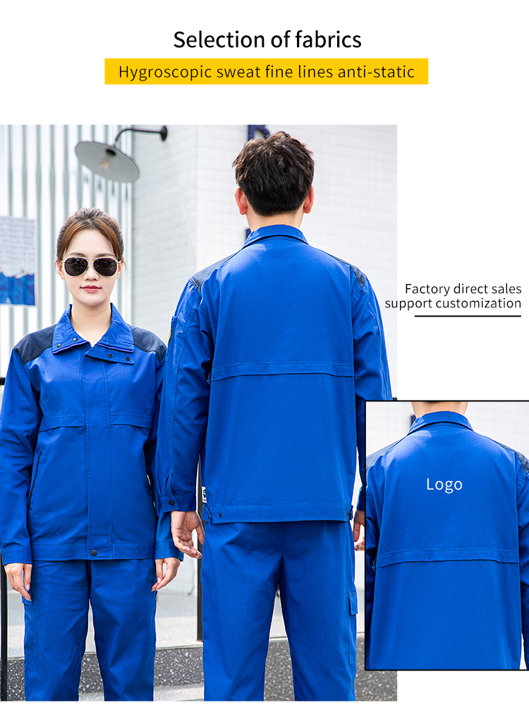cotton grid high quality anti static clothing spring autumn long sleeves
