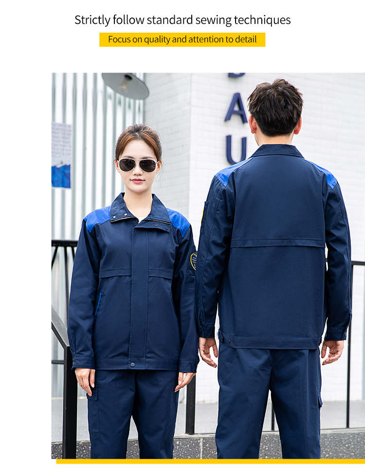 cotton grid high quality anti static clothing spring autumn long sleeves