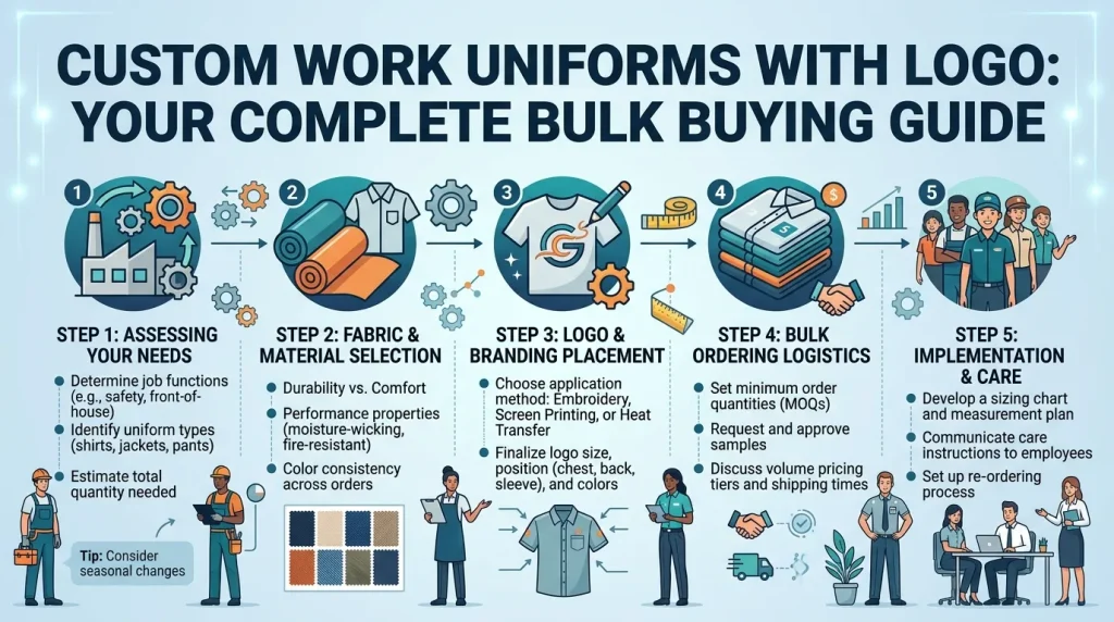 Custom Work Uniforms with Logo: Your Complete Bulk Buying Guide