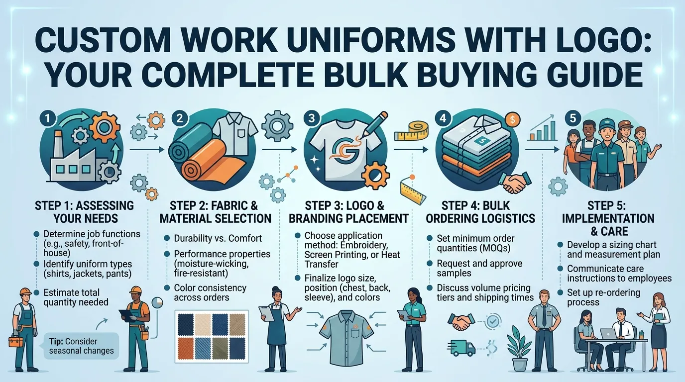 Custom Work Uniforms with Logo: Your Complete Bulk Buying Guide