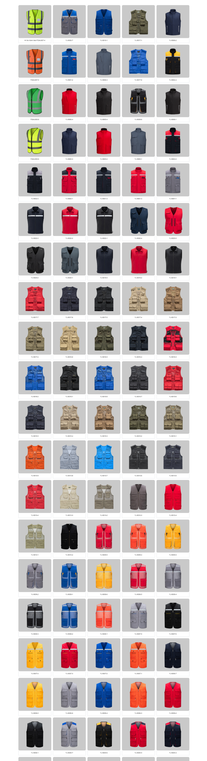 workwear vest manufacturer in china haiyuan