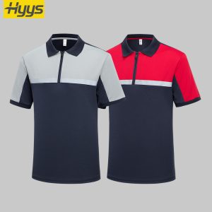 high visibility zipper quick dry workwear t shirt YJ-1101TF