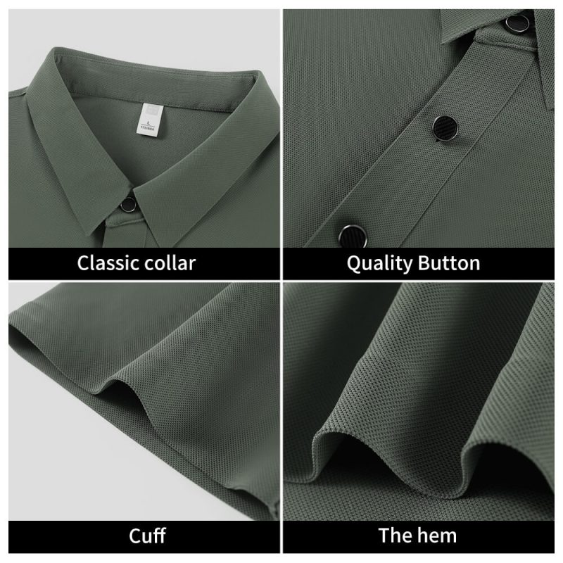 seamless high elastic workwear polo shirtYJ-1168T-POLO-shirt-detail.